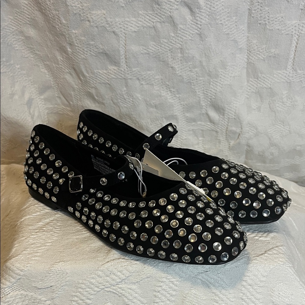 A New Day Issa Rhinestone Mary Jane Ballet Flats, Size 8.5
